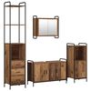 vidaXL Set di Armadi da Bagno 4 pz Legno antico 40 x 36 x 200,5 cm