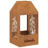 vidaXL Focolare Marrone 50 x 50 x 100 cm Acciaio