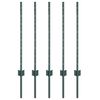 vidaXL Palo per recinzione interrato 5 pz Verde 120 cm
