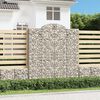 vidaXL Cesti Gabbioni ad Arco 3 pz 200x50x220/240 cm Ferro Zincato