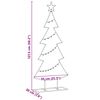 vidaXL Albero di Natale in metallo con supporto Nero 125 cm Acciaio