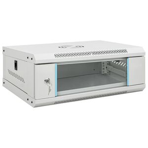 vidaXL Armadietto di Rete a Parete 4U da 19" IP20 53x40x21 cm