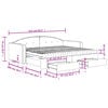 vidaXL Divano Letto Estraibile con Cassetti Nero 90x190 cm in Velluto