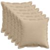 vidaXL Federa 6 pz HOUTEN Tortora 50 x 50 cm corduroy