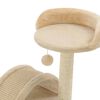 vidaXL Albero per Gatti con Tiragraffi in Sisal 40cm Beige e Marrone