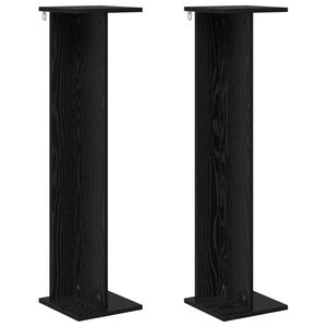 vidaXL Supporto per piante Rovere Nero 25 x 25,5 x 100,5 cm