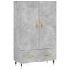 vidaXL Credenza Grigio Cemento 69,5x31x115 cm in Legno Multistrato