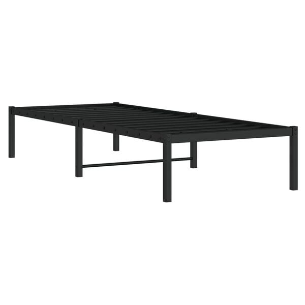 vidaXL Giroletto in Metallo Nero 75x190 cm