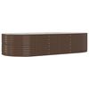 vidaXL Letto Giardino Acciaio Zincato 291x140x68 cm Marrone