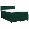 vidaXL Giroletto a Molle con Materasso Verde Scuro 140x190 cm Velluto