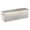 vidaXL Fioriera da giardino con LED Argento 30 x 100 x 30 cm
