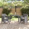 vidaXL Sedia da Giardino 2 pcs Grigio chiaro 53 x 49 x 85 cm PP