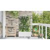 vidaXL Vaso da giardino 2 pcs Bianco 80 x 40 x 143 cm Acciaio