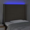 vidaXL Testiera a LED Tortora 103x16x118/128 cm in Tessuto