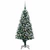 vidaXL Albero di Natale Artificiale con LED e Set di Palline e Pigne 150 cm