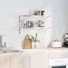 vidaXL Mensole a Muro 2 pz 75x23,5cm Argento in Acciaio Inossidabile
