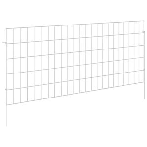 vidaXL Recinzione da Giardino con Picchetti 24 pcs 115 x 50 cm Mesh