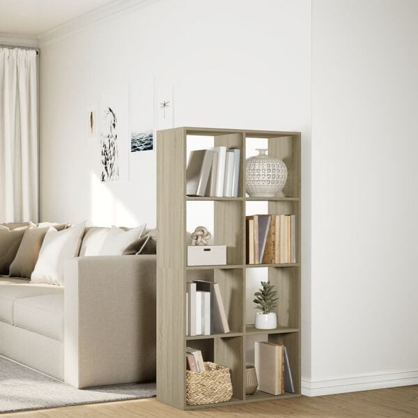 vidaXL Libreria Divisorio Rovere Sonoma 69,5x29x137,5 cm in Truciolato