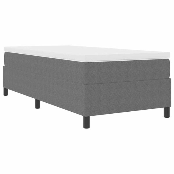 vidaXL Letto a molle Grigio chiaro e bianco 100 x 200 cm