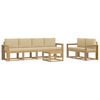 vidaXL Set di divani da esterno 7 pz 6-Posti Bianco e Beige