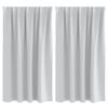 vidaXL Tende Blackout con Anelli 2 pcs Grigio Chiaro 140 x 140 cm