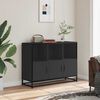 vidaXL Credenza Nera 100x35x76 cm in Legno Multistrato
