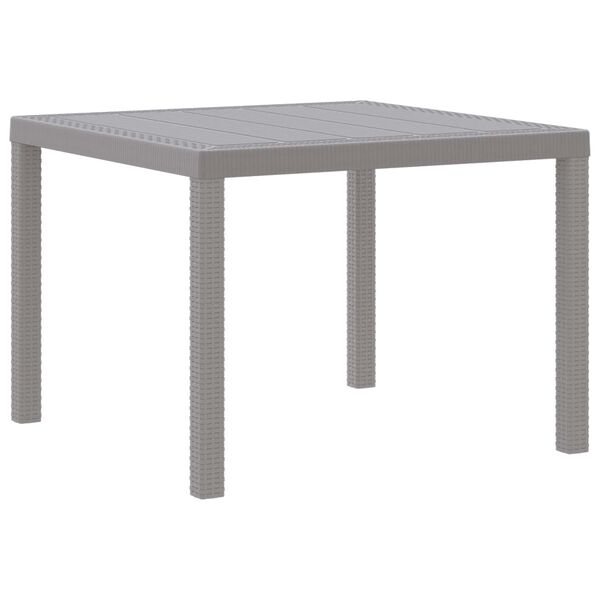 vidaXL Tavolo da Pranzo da Giardino Grigio chiaro 100 x 100 x 73 cm
