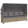 vidaXL Set Divano da Giardino 5 pz con Cuscini Beige in Polyrattan