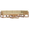 vidaXL Set di divani da esterno 6 pz Naturale e Beige