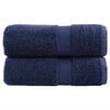 vidaXL Asciugamani per ospiti Premium SOLUND 2 pz Blu navy 30x50 cm 600 g/m&sup2;