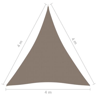 vidaXL Parasole a Vela Oxford Triangolare 4x4x4 m Grigio Talpa