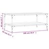 vidaXL Tavolino da Salotto Rovere Fumo 100x55x40 cm Legno Multistrato