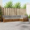 vidaXL Set di divani da esterno 5 pcs Grigio Naturale e Chiaro