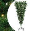 vidaXL Albero di Natale artificiale pre-illuminato capovolto con set di palline