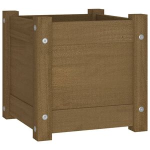 vidaXL Fioriera Giardino Marrone Ambra 31x31x31 cm Legno Massello Pino