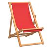 vidaXL Sedia pieghevole in legno massello di teak rosso