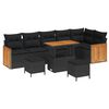 vidaXL Set Divano da Giardino 9 pz 9-Numero di posti Nero