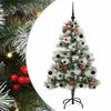 vidaXL Albero di Natale artificiale Verde e bianco 150 cm