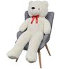 vidaXL Orsacchiotto di Peluche XXL Bianco 160 cm
