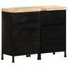 vidaXL Credenza con 6 Cassetti in Legno di Mango Grezzo