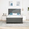 vidaXL Letto a molle con materasso Grigio scuro 140 x 200 cm Tessuto