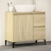 vidaXL Armadietto da Bagno Rovere Sonoma 65x33x60 cm Legno Multistrato