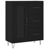 vidaXL Credenza Nera 69,5x34x90 cm in Legno Multistrato