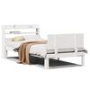 vidaXL Giroletto con Testiera Bianco 75x190 cm Legno Massello di Pino