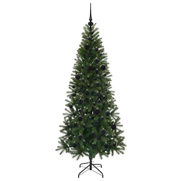 vidaXL Albero di Natale artificiale con 300 LED Verde 180 cm PE e PVC