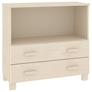 vidaXL Credenza HAMAR ambra 85x35x80 cm in Legno Massello di Pino