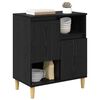 vidaXL Credenza Rovere nero 35 x 60 x 70 cm Legno multistrato