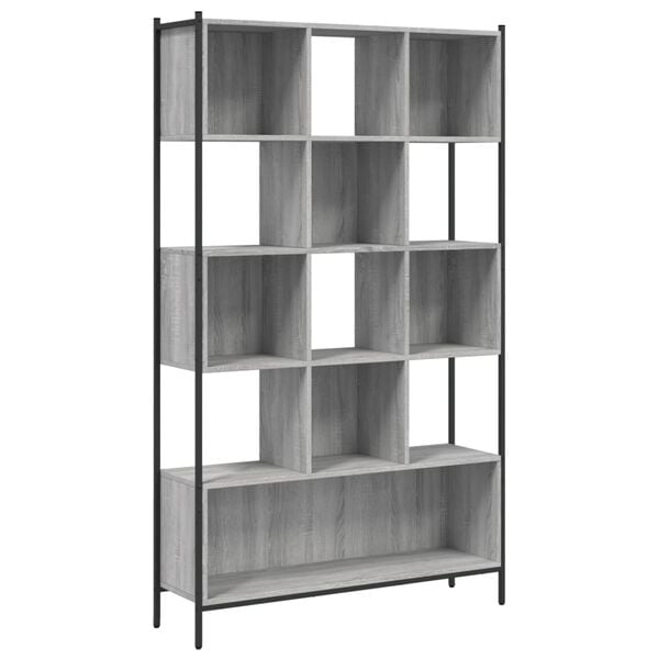 vidaXL Libreria Grigio Sonoma 102x28x172 cm in Legno Multistrato