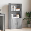 vidaXL Libreria Grigio Sonoma 60x24x120 cm in Truciolato