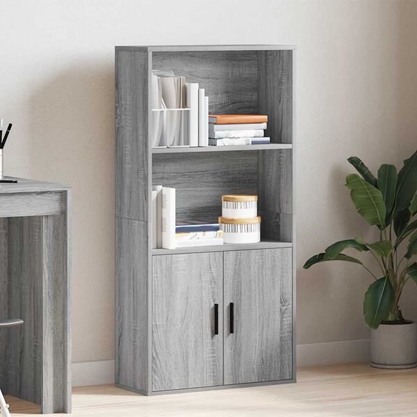 vidaXL Libreria Grigio Sonoma 60x24x120 cm in Truciolato